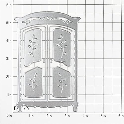 Miniatura 2 de DzIxY Bonito armario para puerta de metal, troqueles para hacer tarjetas, troqueles de papel en relieve, plantillas de máquina de álbumes de