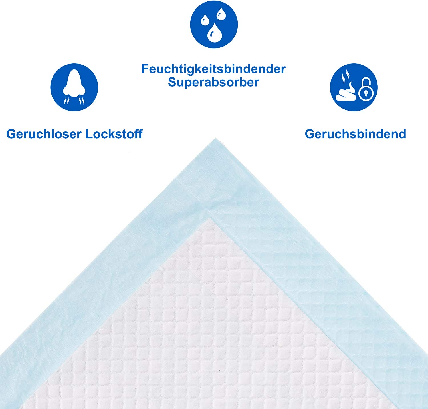 Krankenunterlage für Menschen mit Blasenschwäche | 100 Stück ▸ 60 x 90 cm ▸ 6-lagig | saugstarke Inkontinenzunterlage | Ideal auch für Babys oder als Welpenunterlage (100 Stück)