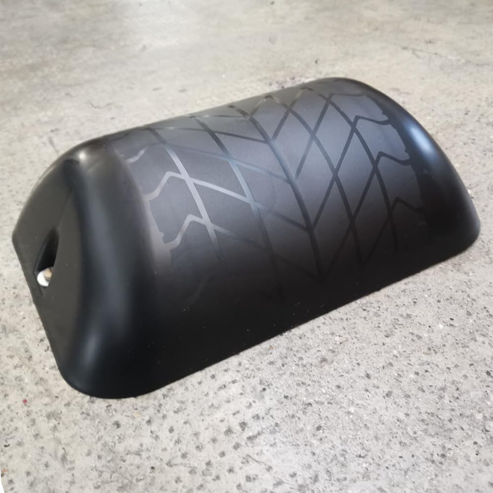 Stranieri Fermo Ruota Universale per Auto, Nero, 290x200x80mm, Montaggio Fisso per Garage e Parcheggi Esterni