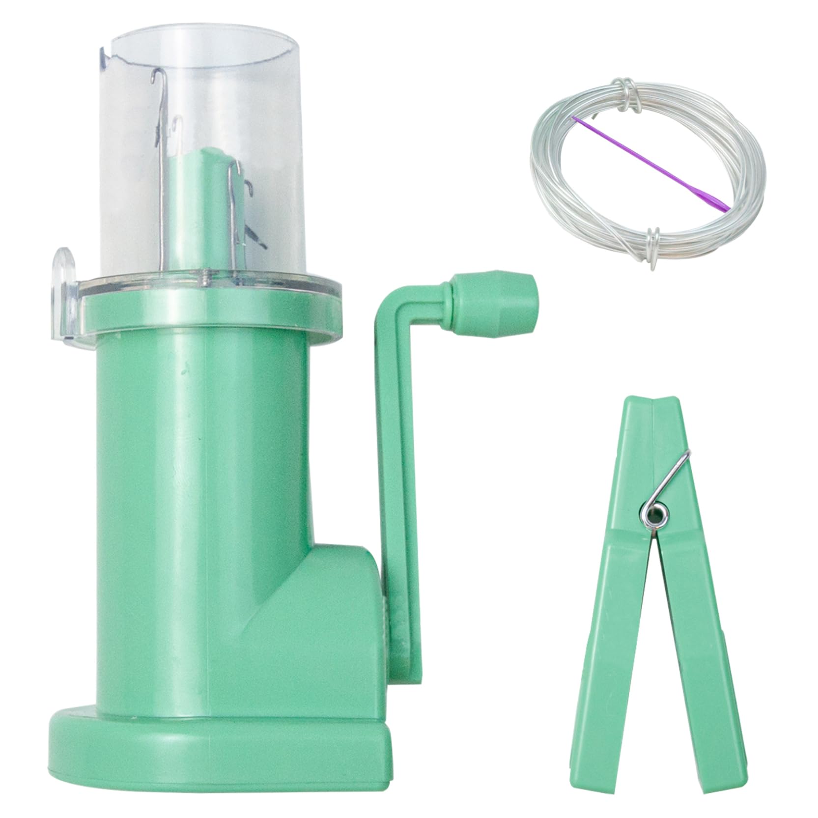 Máquina de tejer cordón verde para proyectos de arte, manualidades y lazos DIY