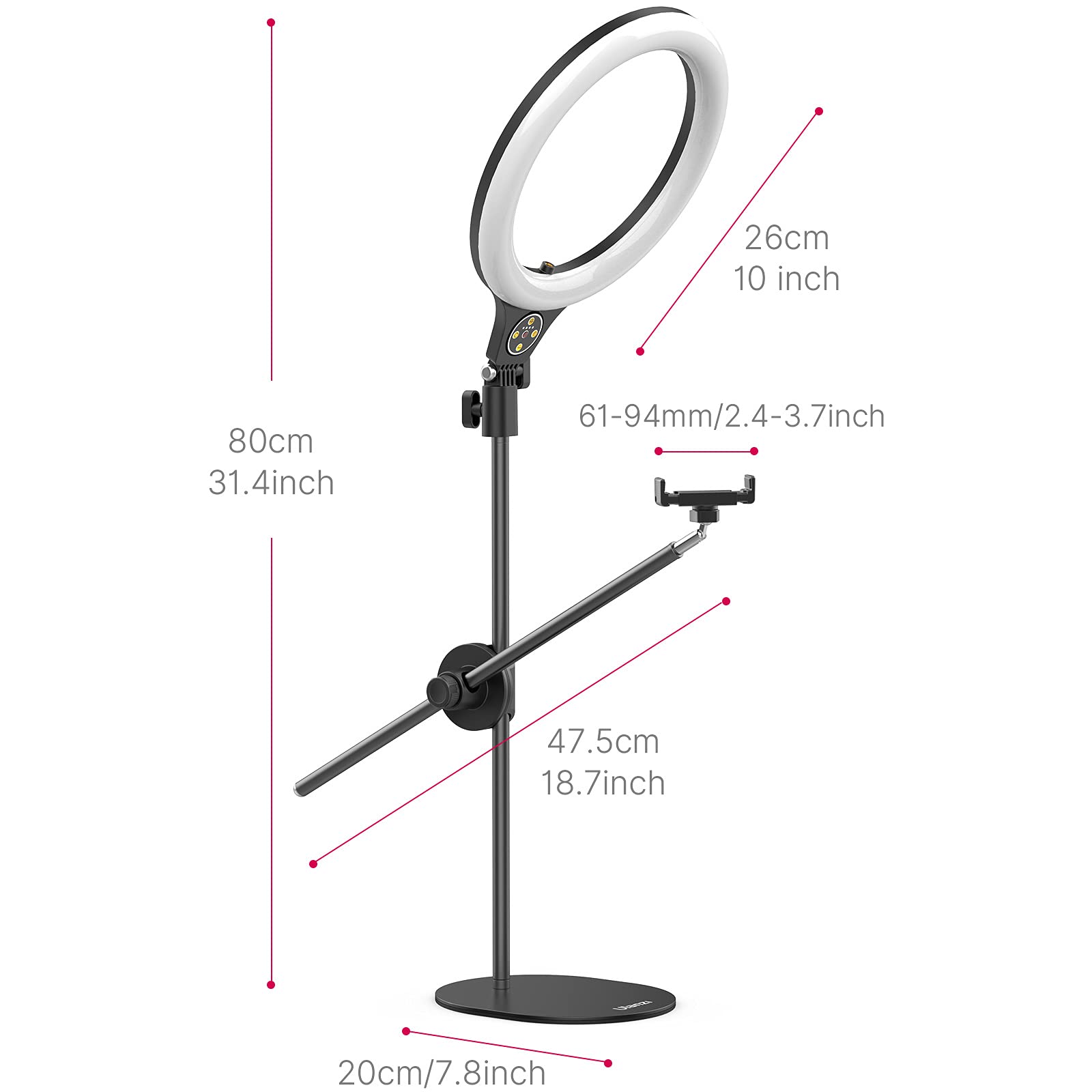 ULANZI Topshot - Linterna de bolsillo con trípode