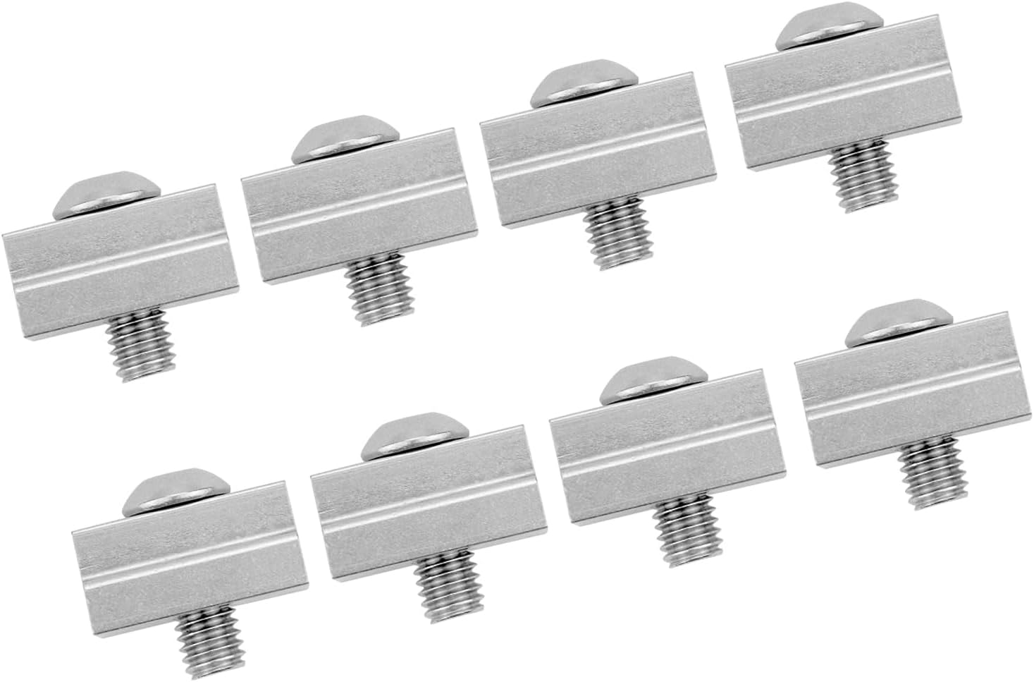 Unifizz 8Pcs T Slot Nuts Compatible with Toyota Tunda Tacoma Pickup Truck Bed Deck Rails Cleats Rack Rail Silver
