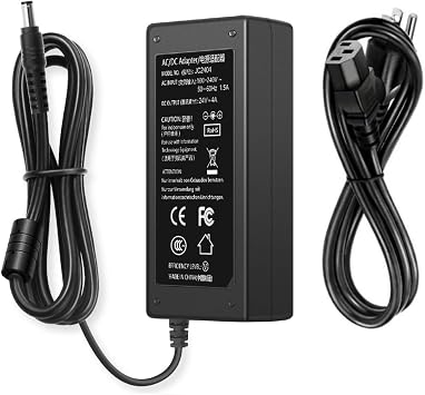 24V DC التيار الكهربائي 4 A محول التيار المتردد العالمي، 100-240 50/60 هرتز محول إلى 24 فولت 4 أمبير محول، DC 24 V سلك الطاقة، 5.5 mm &times; 2.5 mm التوصيل