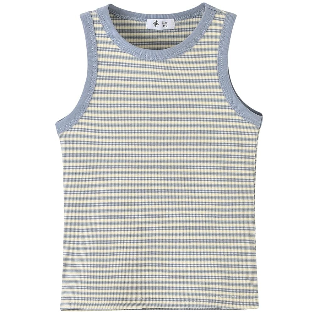 BINIDUCKLING Toddler Tank Top Girls Summer Cute Striped Sleeveless Top 24 Months-8 Years