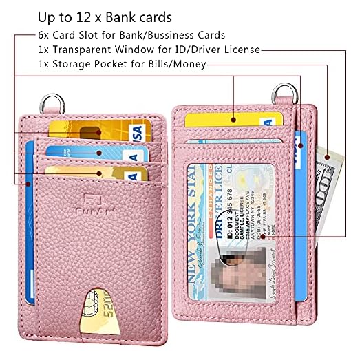 FurArt Slim Minimalist Wallet, Front Pocket Wallets, RFID Blocking, Credit Card Holder with Disassembly D-Shackle - Image 7
