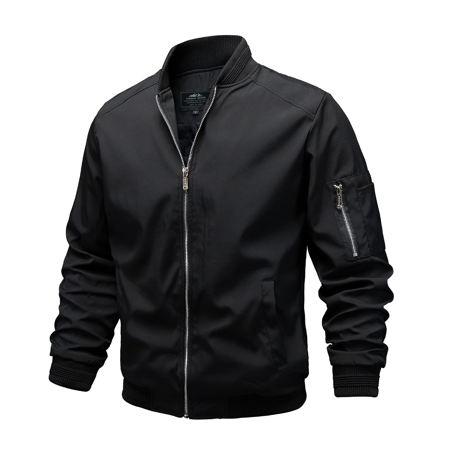 TLZC Men's Lightweight Bomber Jacket Windbreaker Slim Fit Active Coat Outerwear