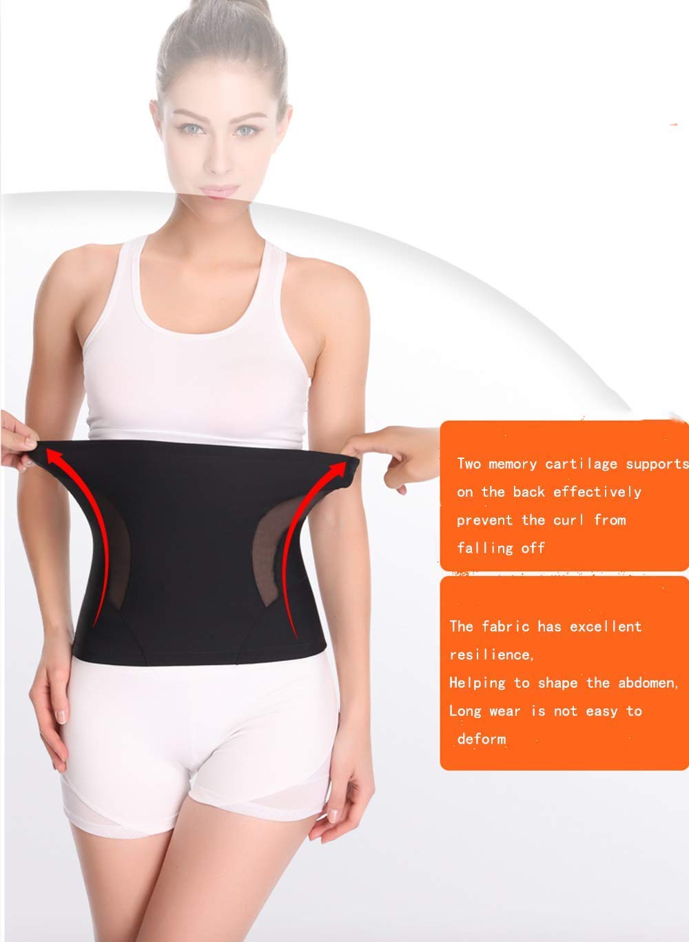Pas poporodowy Pas poporodowy Gorset pasujący do odzieży oddychającej Elastyczna dla większości kobiet Czarny,Black-XL