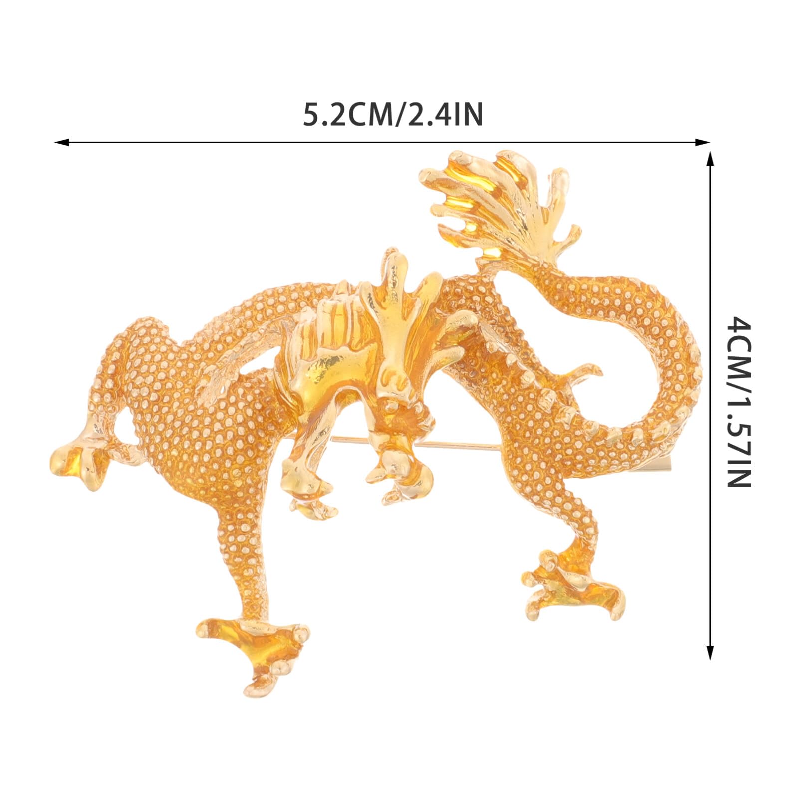 Broche de Esmalte Vintage con diseño de dragón para Hombre y Mujer, Clip de Solapa con diseño de Animal para Bufandas, suéteres, Chaquetas y Vestidos. 5,2 x 4 cm.