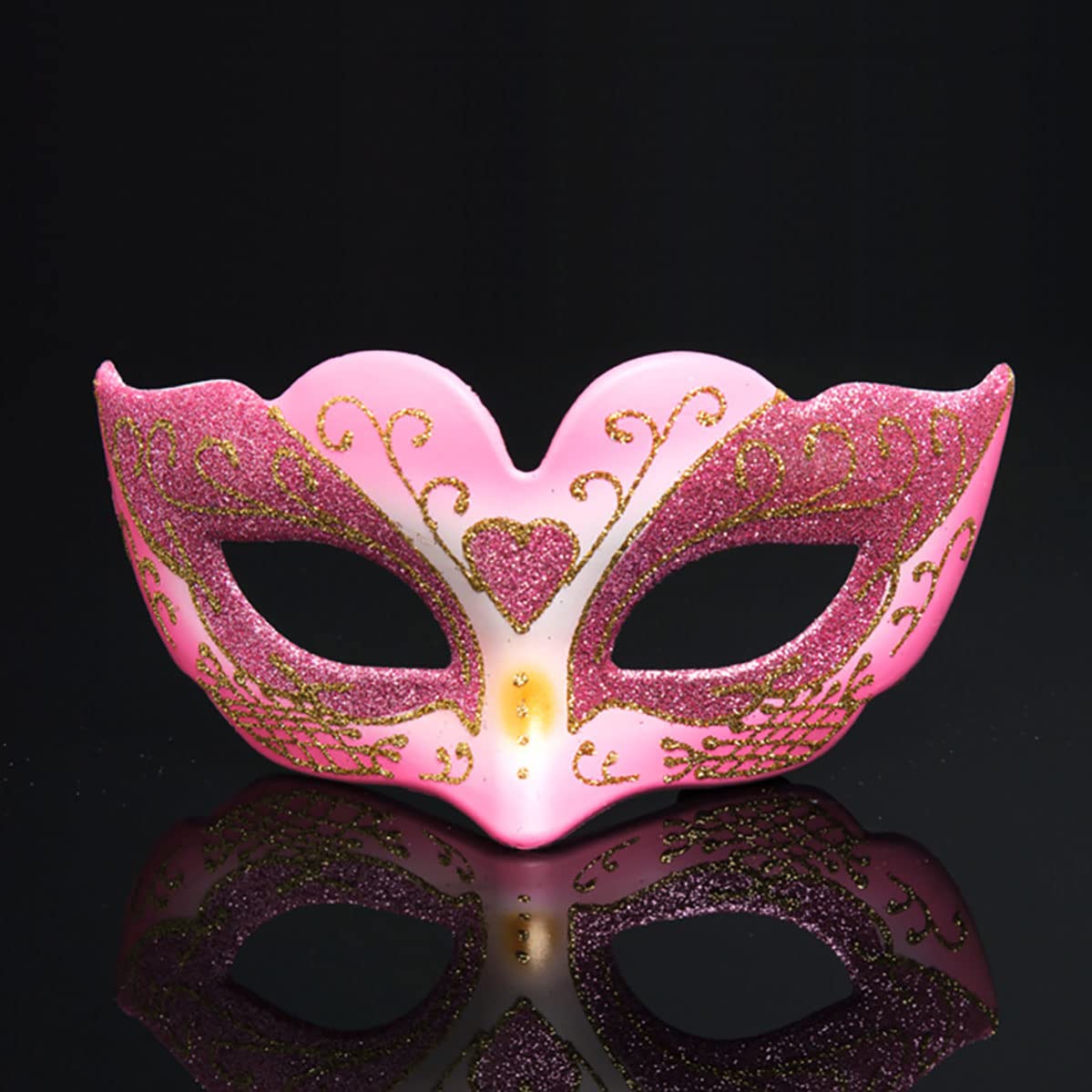 Pink Masquerade Mask, Halloween Mardi Gras Carnival Mask for Party Girls Night Out Party Games Toys (Pink)