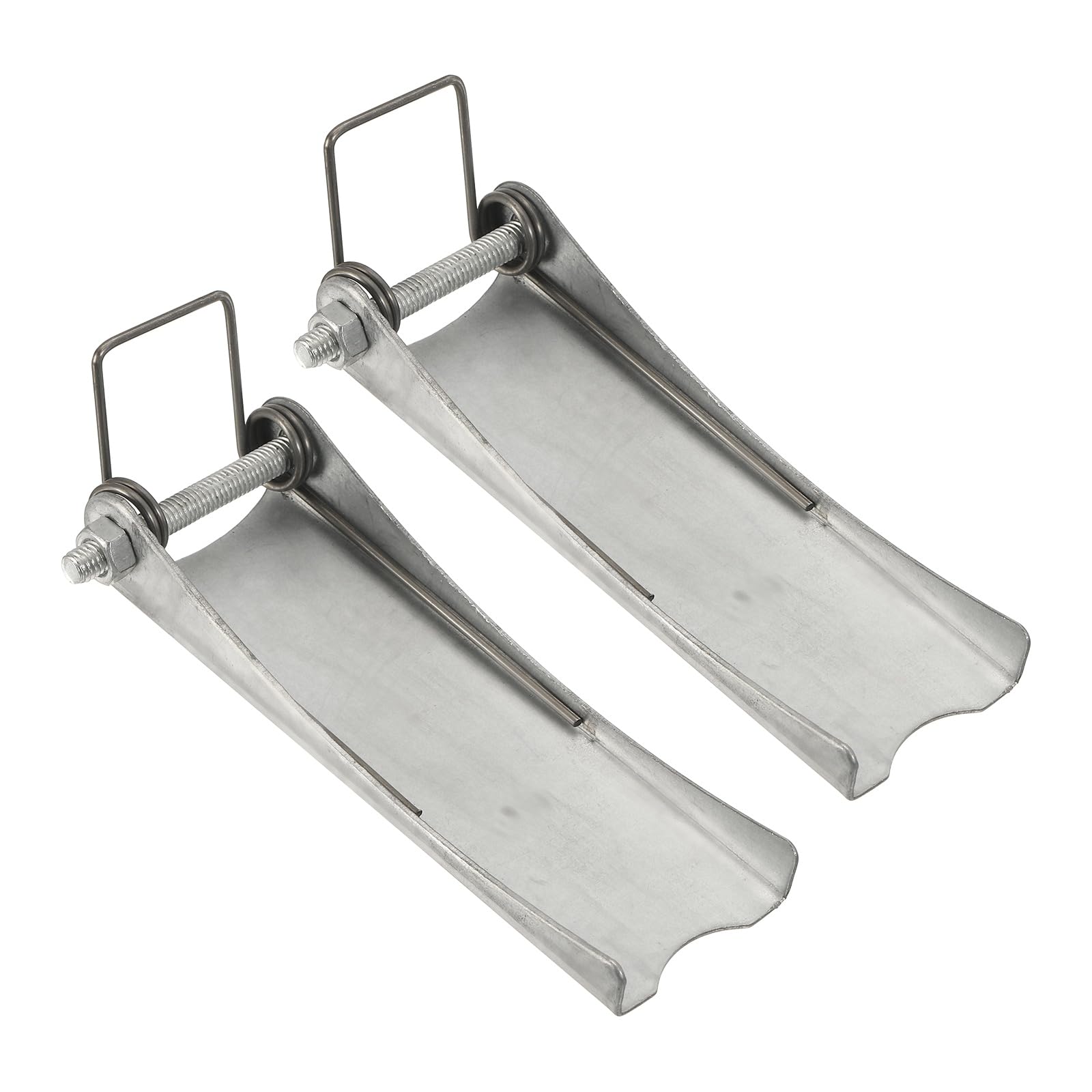 sourcing map 2Pcs Hook Safety Latch Kit, 125mm x 40mm Carbon Steel Towing Receiver Hitch Replacement for Clevis Truck Trailer Crane Towing Lifting Hook (1mm Thick, 10 Ton)