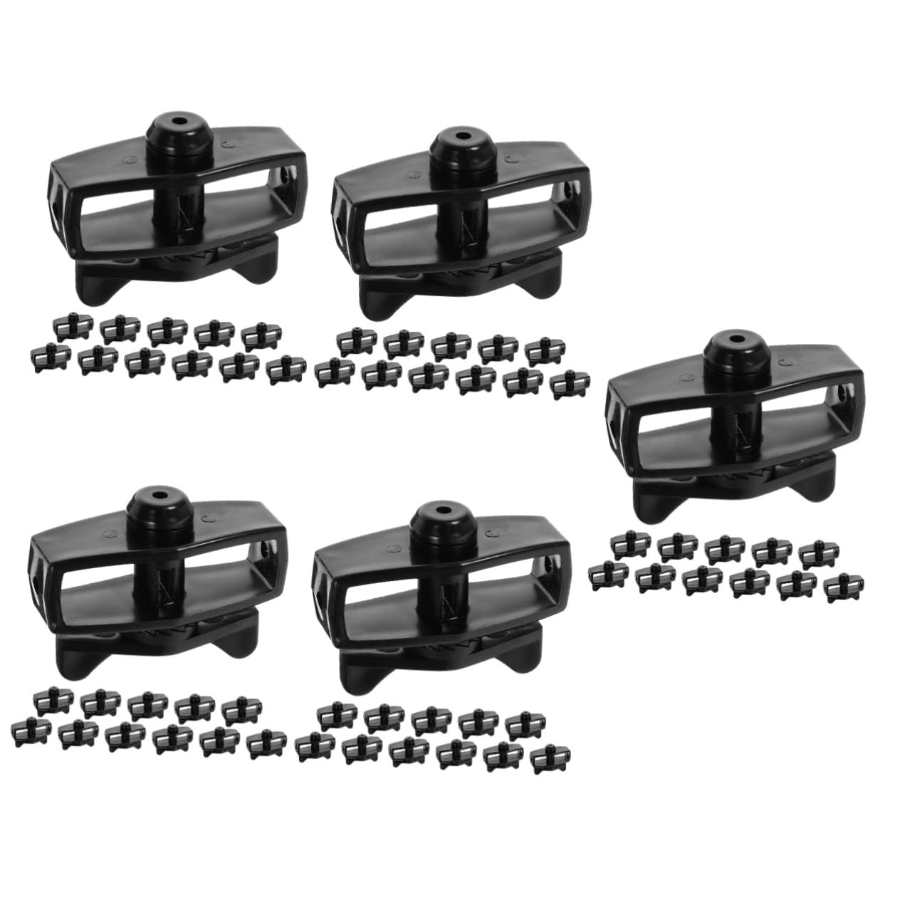 Lurrose 5 Set Connettore Di Serrata Del Filo Pesante Tenditore Cavo Scherma Del Filo Da Giardino Cancello Recinzione A Maglie Di Catena Di Recinzione Il Filo Nero Abs 12 Pezzi * 5