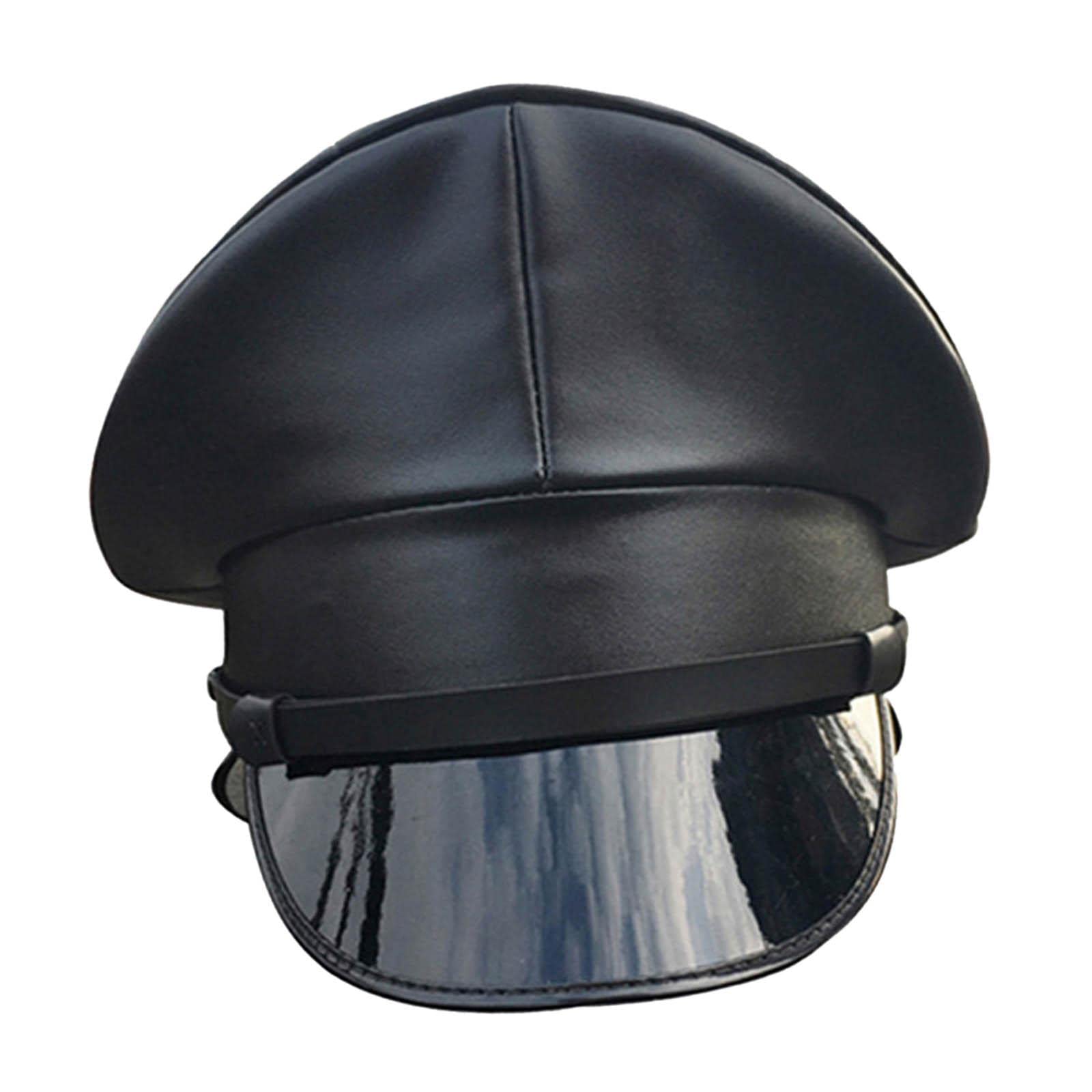 CALANDIS™ Captain Hat Uniform Deluxe Faux Leather for Nightclub