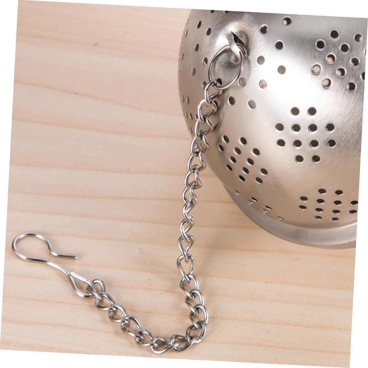 FELTECHELECTR 304 Stainless Steel Mesh Tea Ball Strainer Loose Leaf Tea Infuser Chain for Pitcher