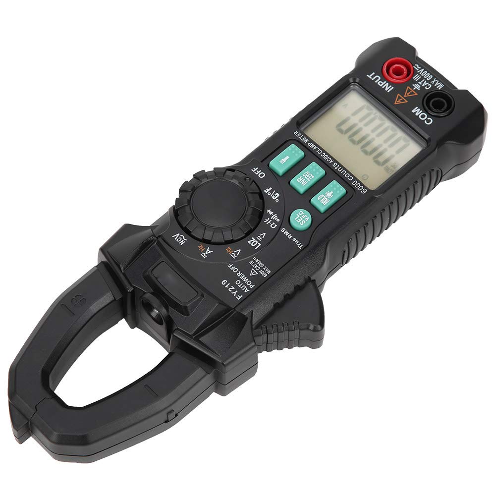 Hyuduo Pinza Amperometrica FY219 Multimetro Digitale, Tester Portatile di Temperatura, Tensione, Corrente ABS, Misurazione Ad Alta Precisione, Amperometro a Pinza per Elettricisti Manutenzione