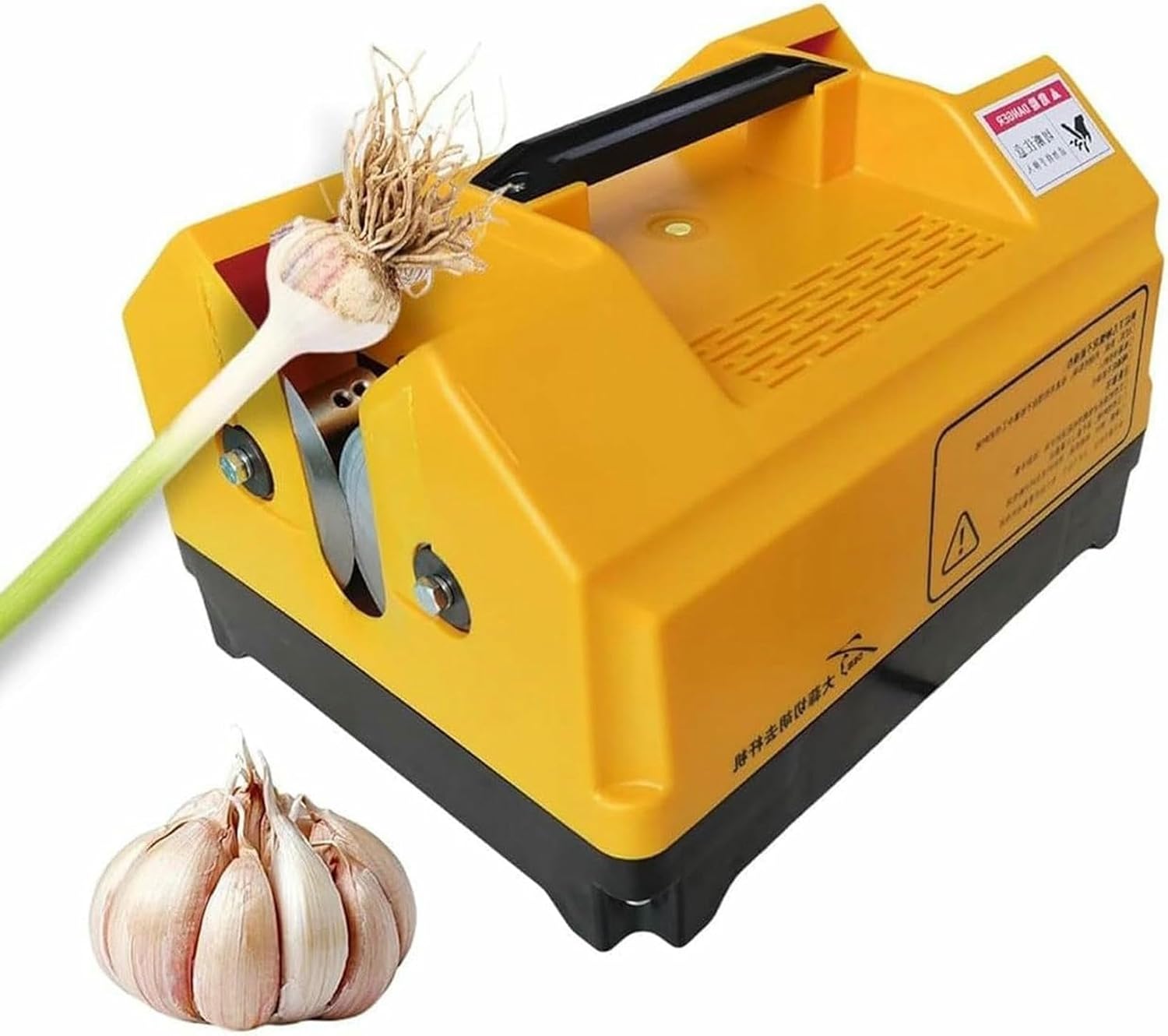 Electric Garlic Root Stem Cutter,Garlic Top Tails Remover Machine, for Garlic, Onion, Single Garlic