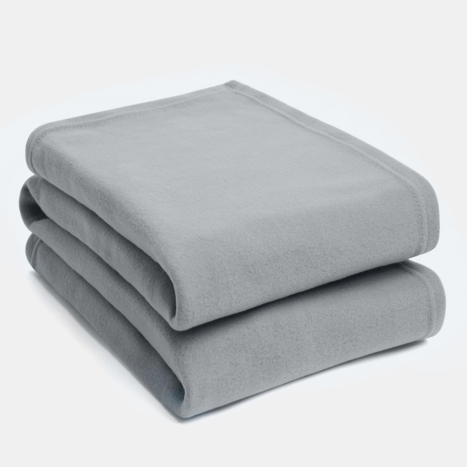 150cm Lightweight Yoga Fleece Blanket (Silver Grey) — image 1