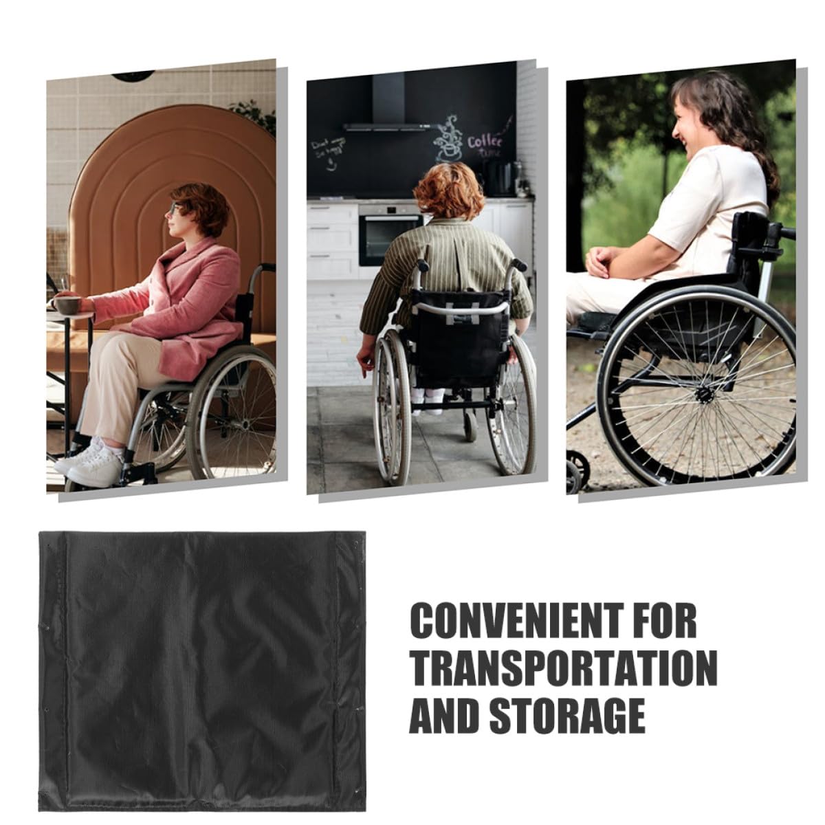 minkissy Cojines para Sillas de Ruedas 2 Piezas Asiento Transpirable Antideslizante de Tela Oxford Gruesa y Espuma Acolchada Funda Resistente y Cómoda para Uso Diario en Movilidad y