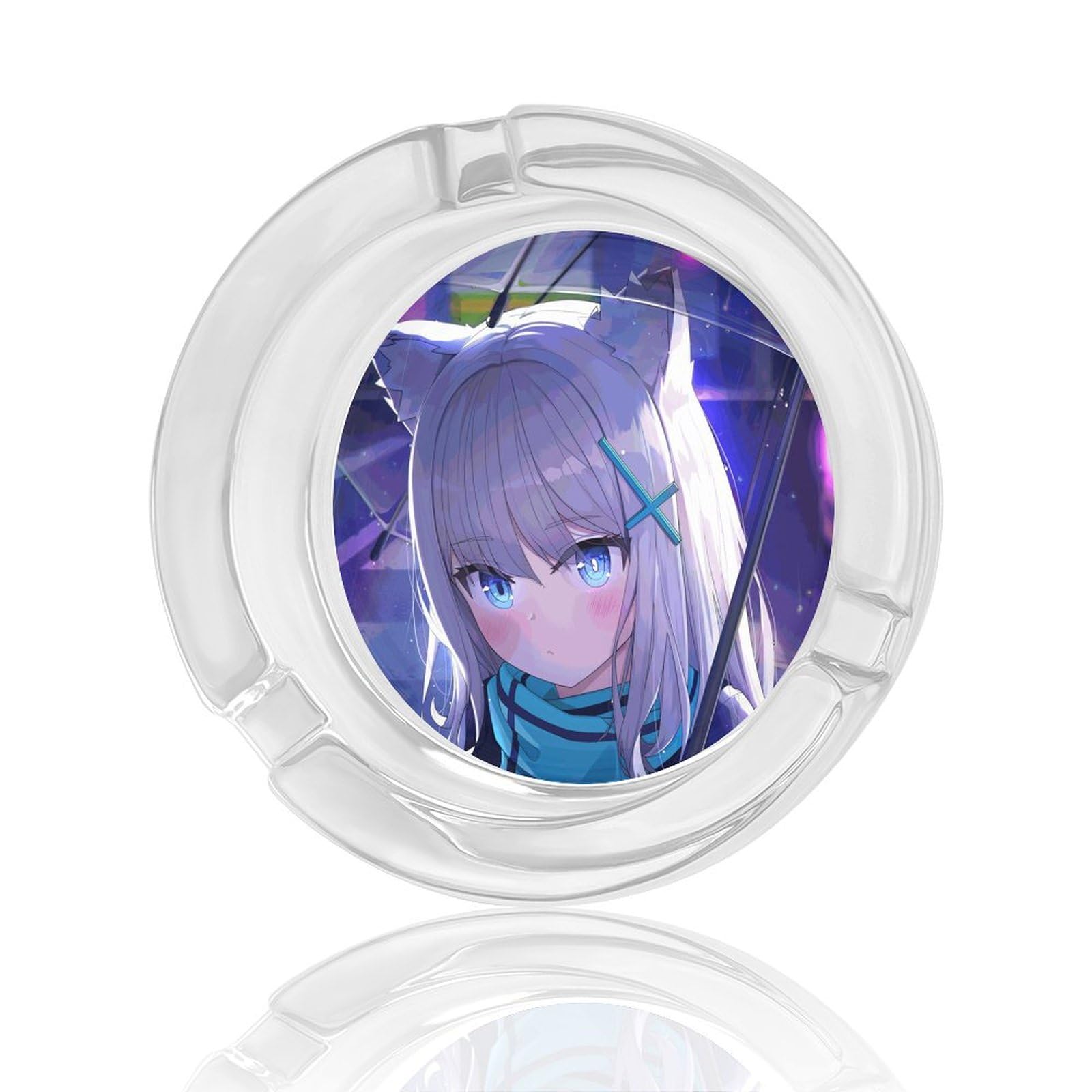 Amazon.co.jp: ガラス灰皿 砂狼 ブルアカ アニメ たばこ灰皿 透明 卓上