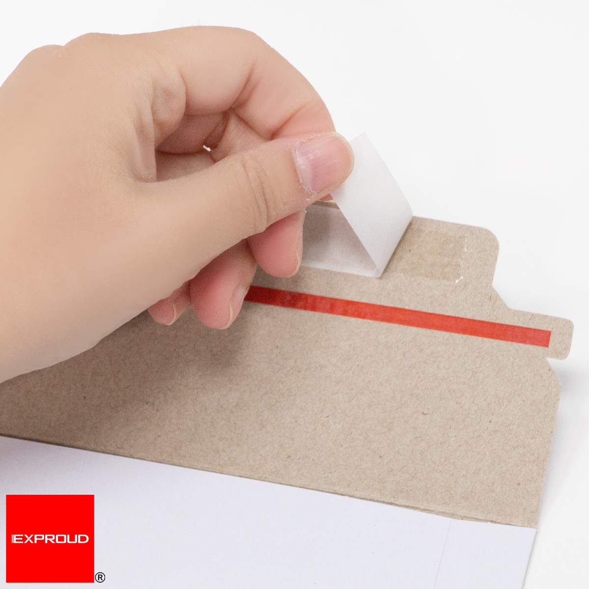 Amazon | Exproud製 ネコポス らくらくメルカリ便 厚紙封筒 50枚入