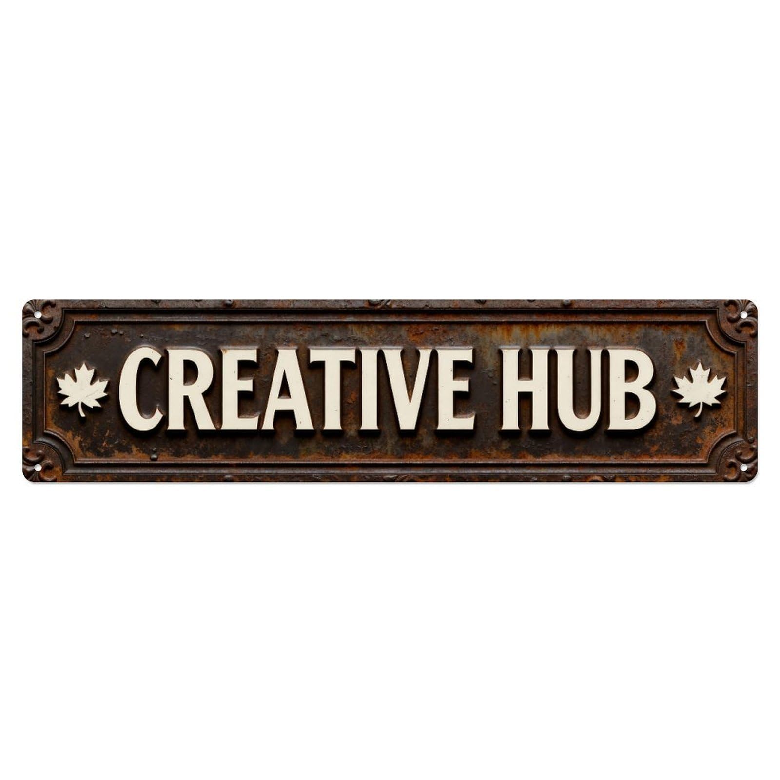 Creative Hub Rustic Metal Sign Metal Tin Sign Plaque
