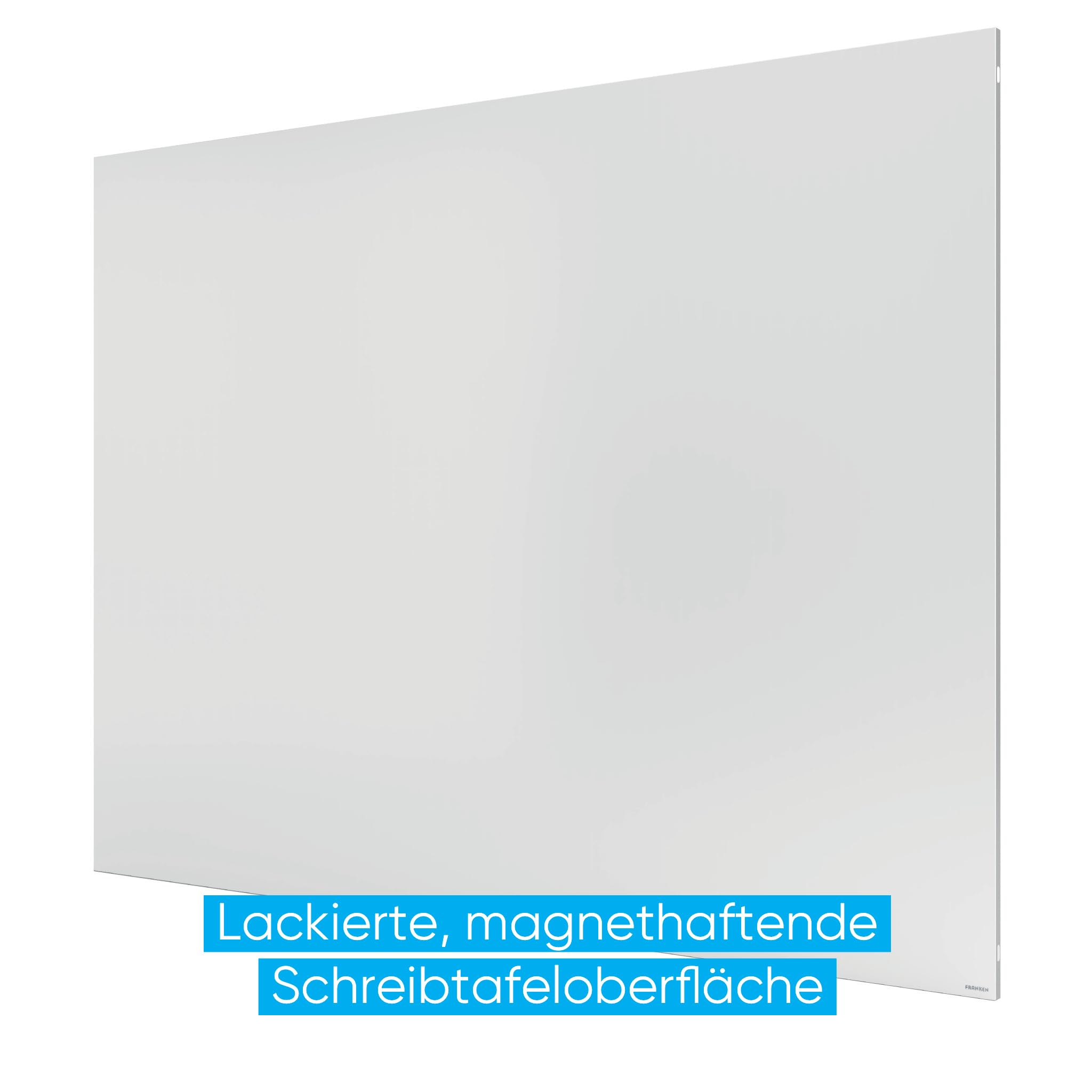 FRANKEN Infinity Whiteboard, Magnetische Schreibtafel ohne Rahmen, 120 x 90 cm, Direktes Zusammenfügen mehrerer Tafeln und Hoch-/ Querformat möglich, Für Büro & Home Office, Stahl-Oberfläche, SCM6103