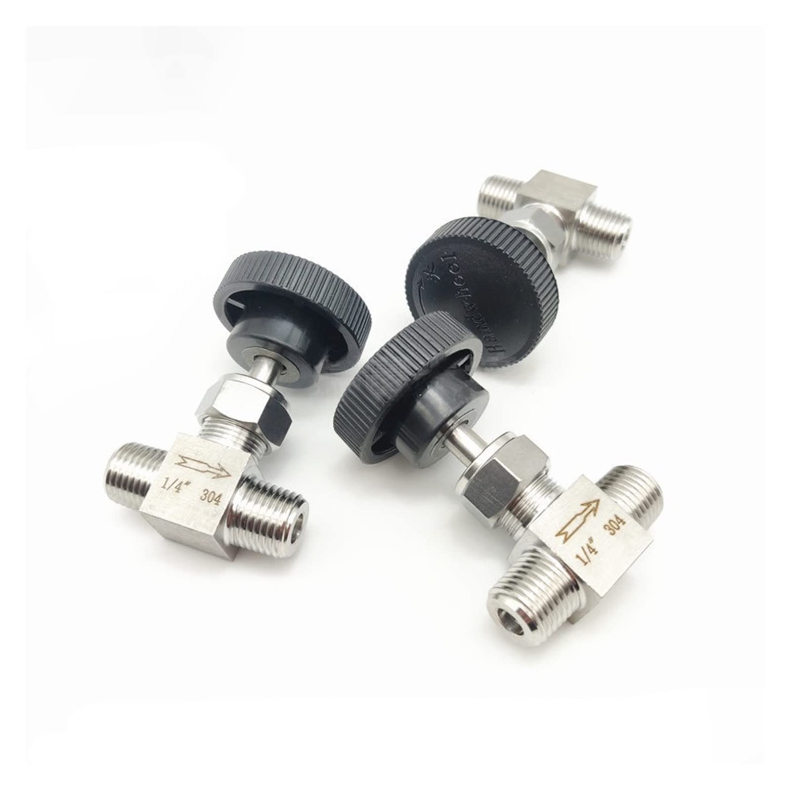 Válvula reguladora de caudal de acero inoxidable 304 - Rosca macho de 1/8", 1/4", 3/8", 1/2" - Válvula de globo for control de precisión (1 unidad)(1/2In)