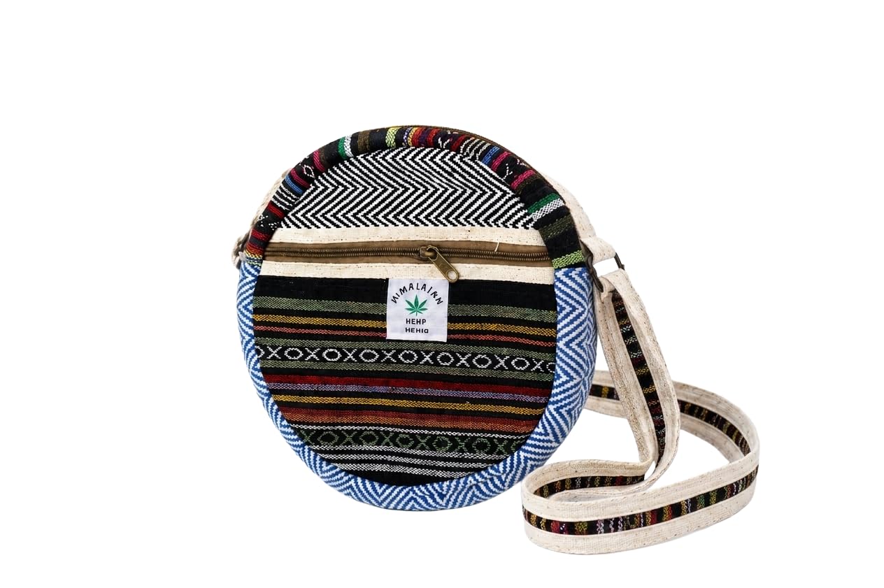Himalayan Hemp Round Sling Bag with Adjustable Strap-picture-55