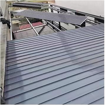 Rygcrud 1Pcs Metal Roofing Panels Heavy Duty Roofing Flashings - Aluminum Corrugated 4.5cm Thick - Shed Siding Sheet for Carports Patio Pergola, SplicedBrown