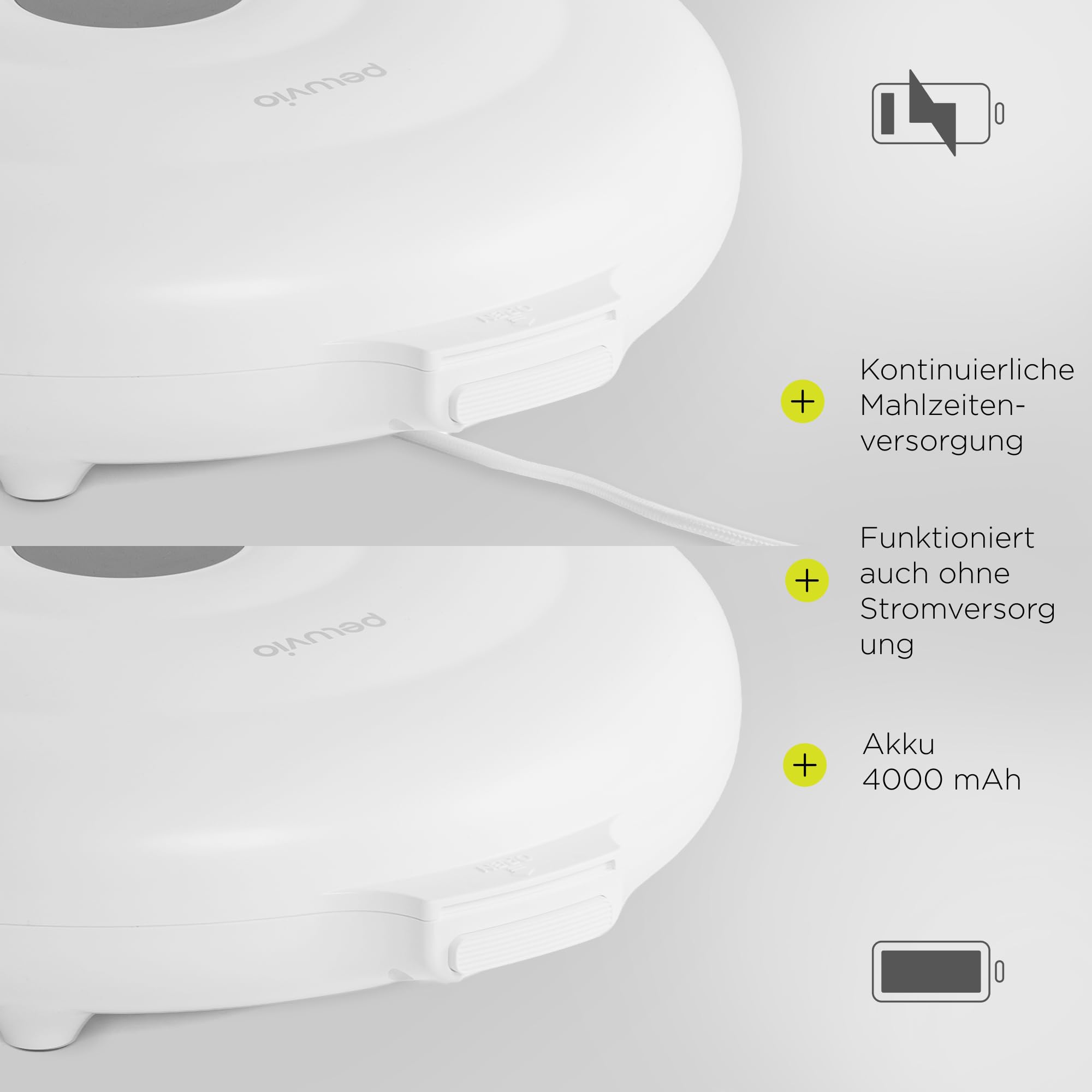 Nube Futterautomat Katze Nassfutter, Mit Kuehlung, Wi-Fi Smart App | Manuelle Steuerung, 6 Kammern Zu 150 ml, 4000 mAh Akku, Edelstahlschale, Anti-Jam, Panelsperre