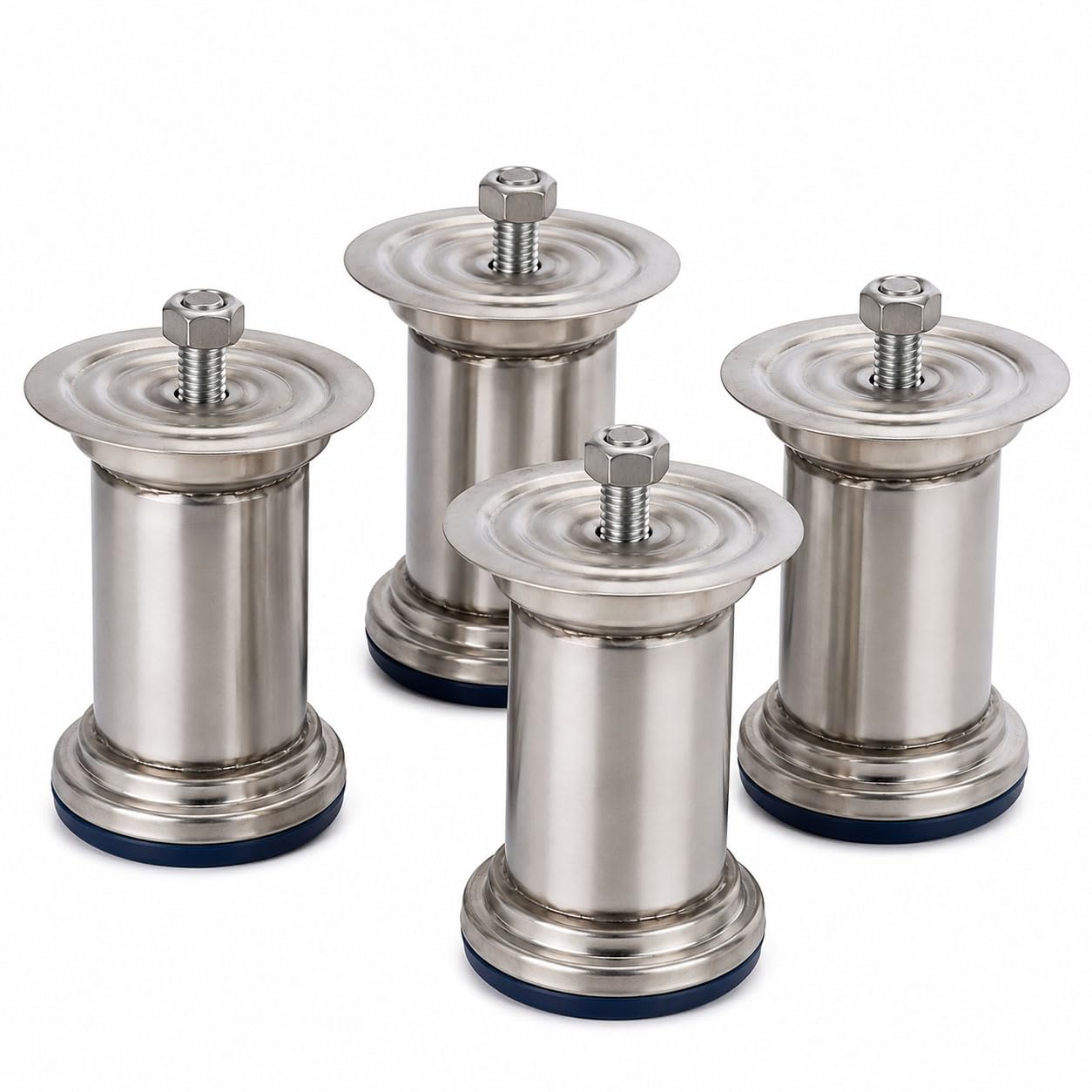 Universal Gas Chulha Stand Legs Set of 4, Stainless Steel Support Feet with Anti-Slip Base, Heavy Duty, Rust Resistant, Easy to Install for Most Gas Stoves-image-1