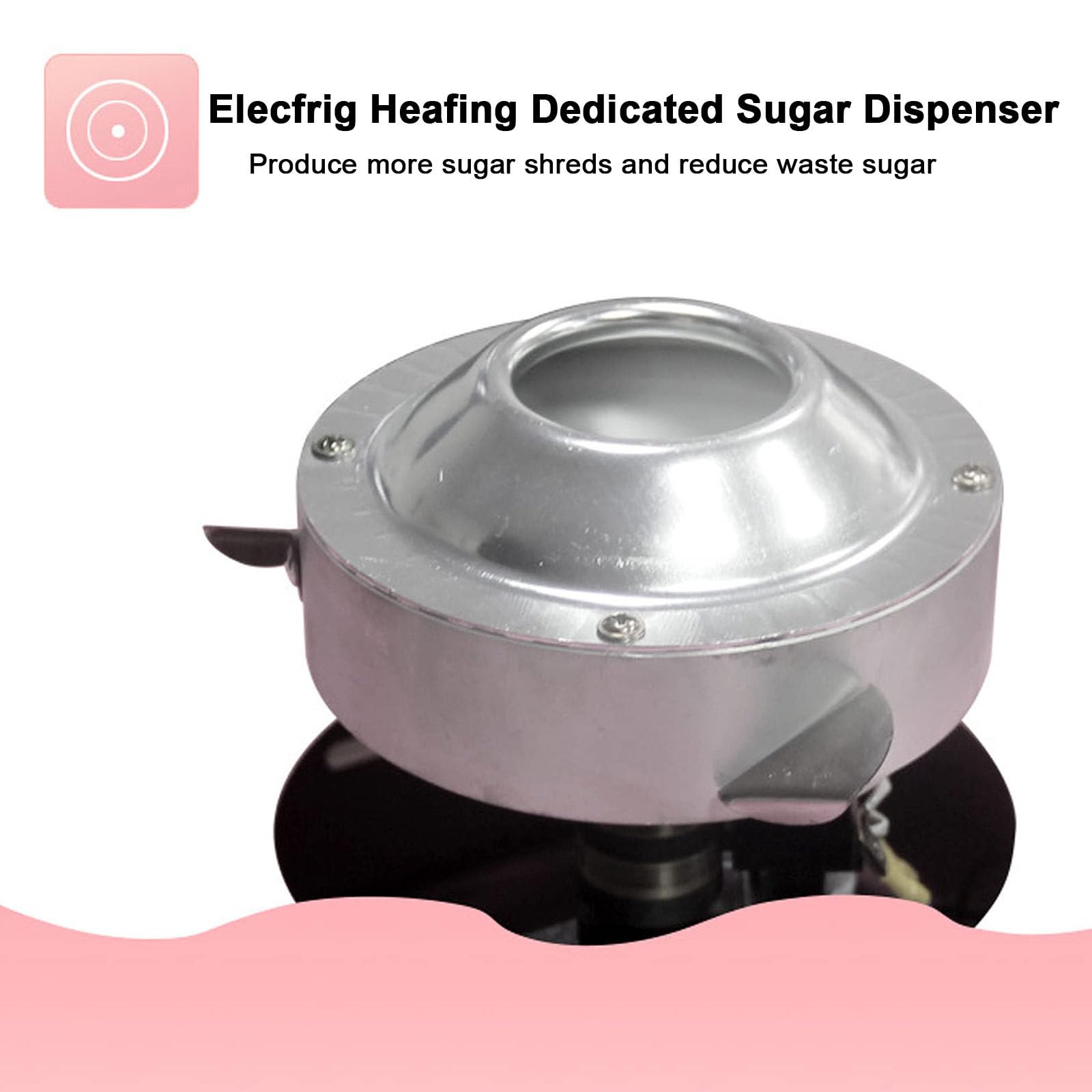 Máquina Eléctrica Comercial Algodón Caramelo, Máquina Algodón Azúcar DIY 1200 W, Control Termostato para Hacer Dulces Fiestas Cumpleaños,Silver