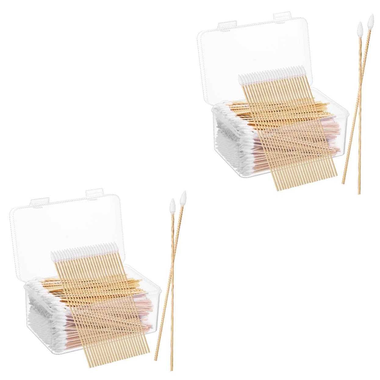 minkissy 1000 Piezas Bastoncillo De Algodón Hisopos De Algodón Con Punta De Precisión Hisopo De Algodón Con Punta Puntiaguda Hisopos De Limpieza Palos De Pestañas Palitos De Algodón Madera