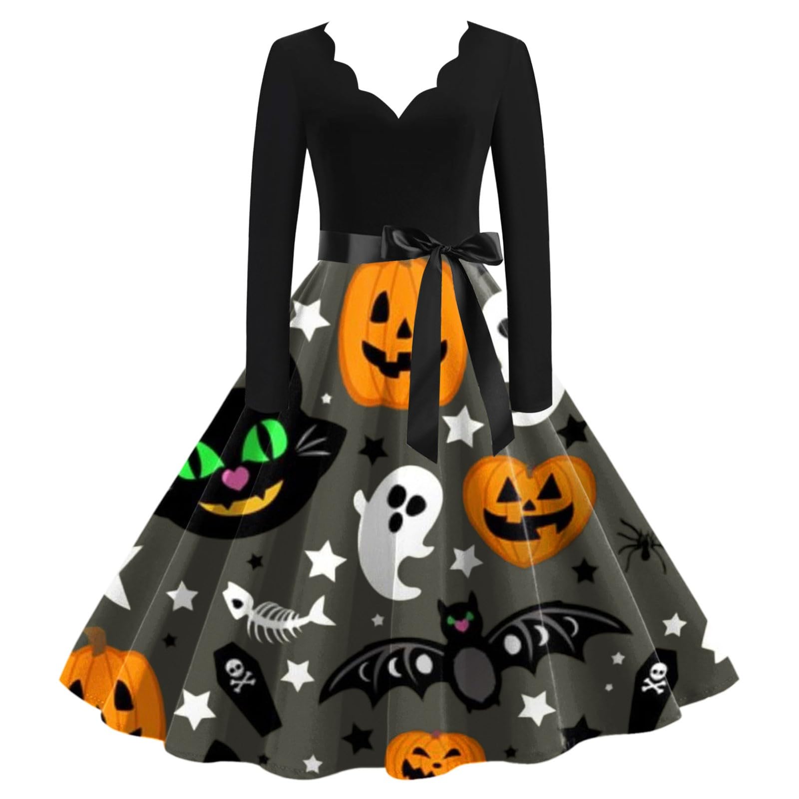 Halloween Costumes Adult Women Dresses for Women UK Plus Size Vintage Skirt Gothic Dress Medieval Costume Evening Party Prom Cocktail Swing Glad Rags Elegant A-line Costumes