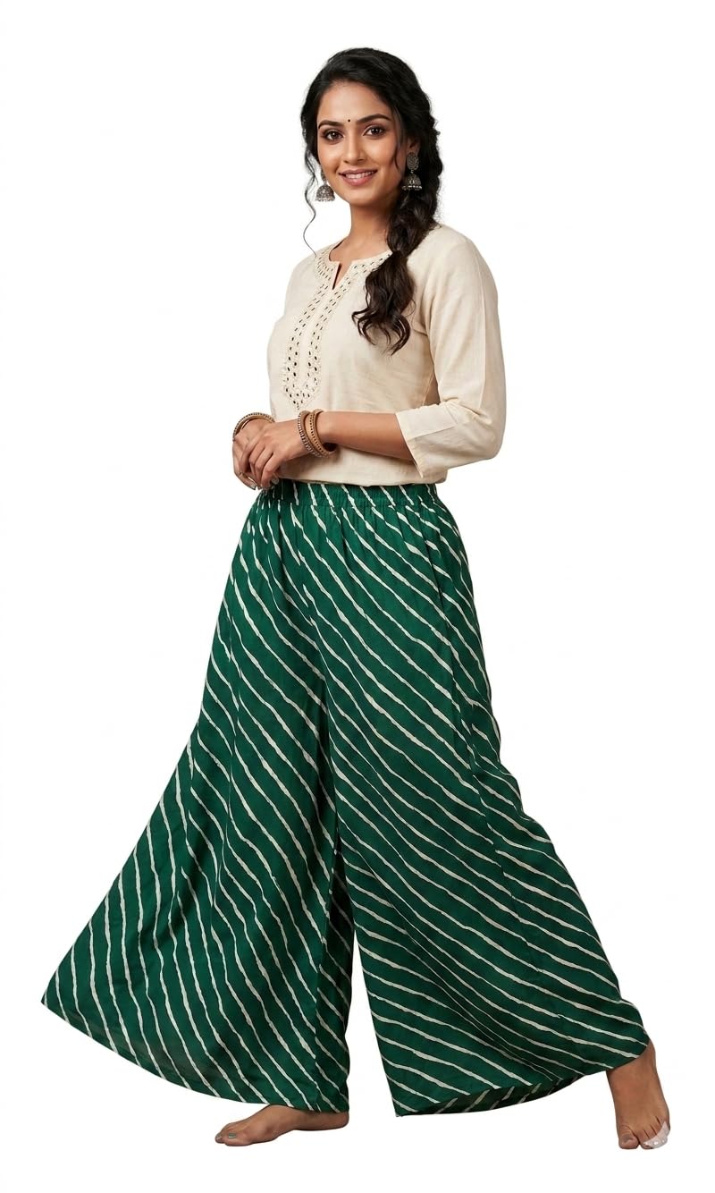 shriliya Flared Palazo or Divider Skirts s m L XL 2XL Palazzos Pant Trouser Skirt Palazzo or Wide Leg Palazzo Bottoms Loose fit for Regular Daily Use-image-45