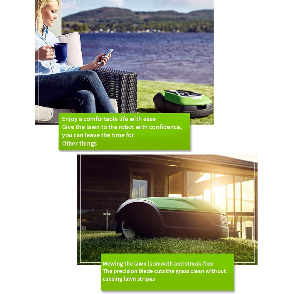 Smart - Cortacésped robótico para césped de hasta 700 m², 35 % de pendiente, ancho de corte de 18 cm, altura de corte ajustable de 20 a 60 mm, bajo ruido, ideal para jardín en casa