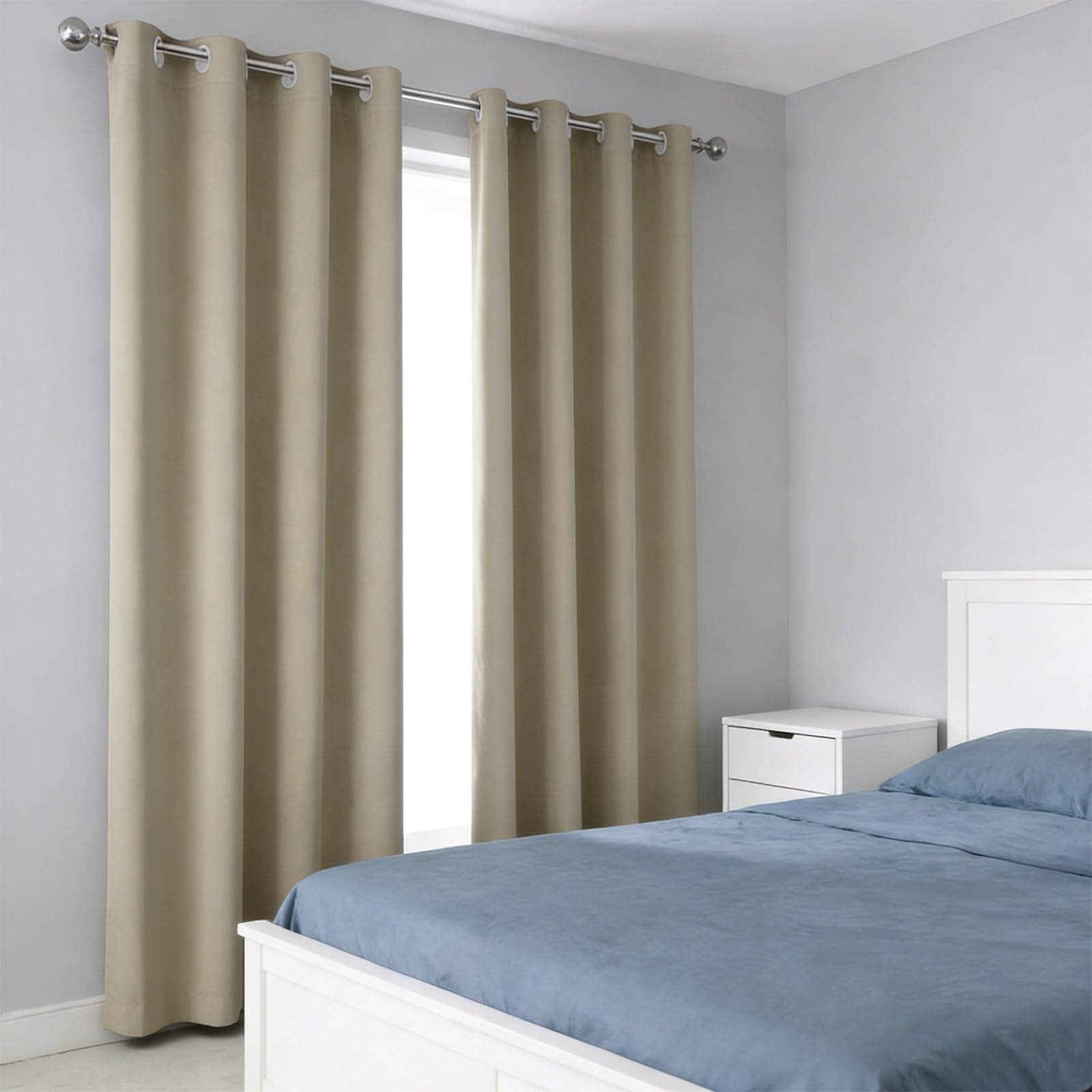 Rideau occultant isolant phonique thermique pour porte vitrée et balcon