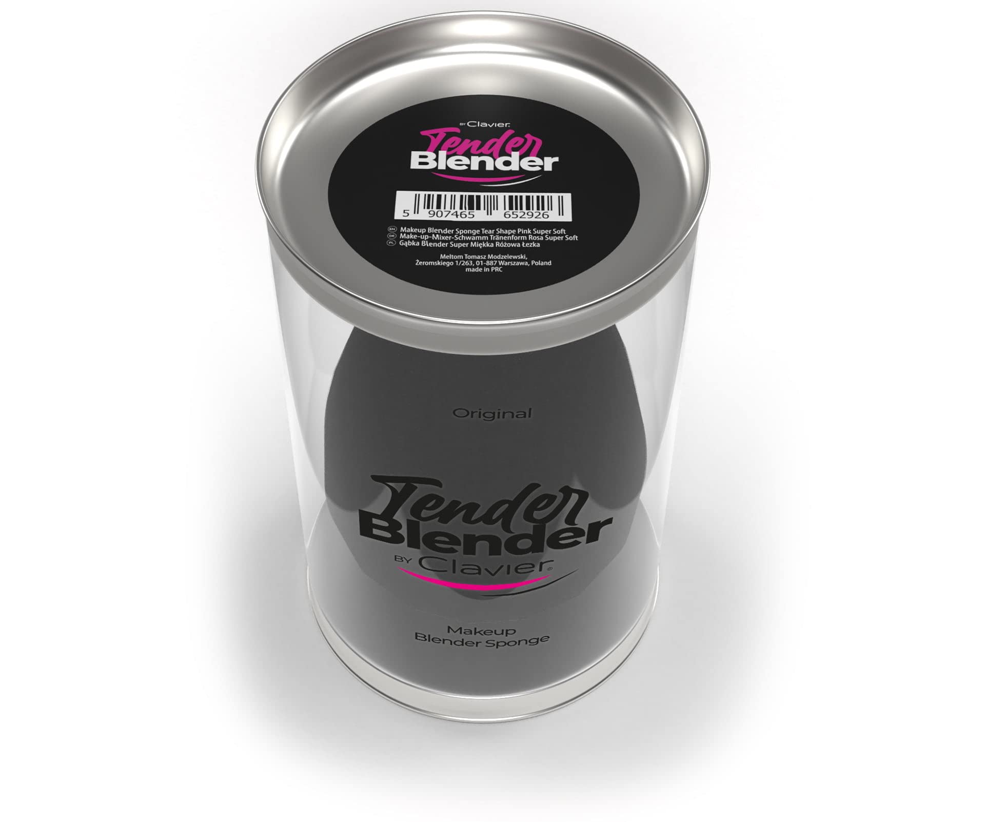 Spugna per trucco Clavier Tender Blender Beauty Blender Trucco Sponges Cosmetic per fondotinta liquido e cipria, regalo per donne (nero smussato)