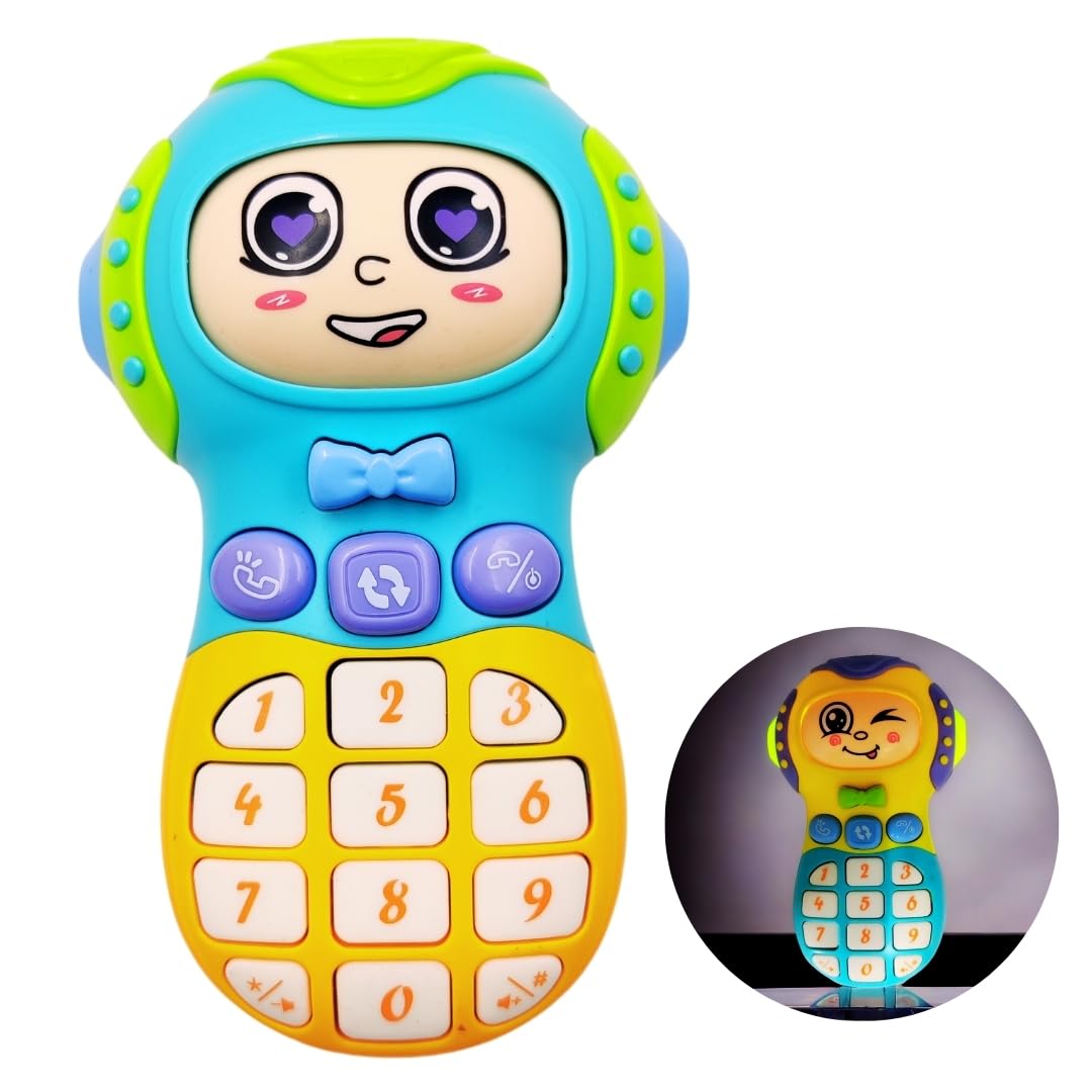 PLUSPOINT Smile Face Toy Phone for Kids with Music and Light Early Educational Mobile Cell Phone Pretend Play Face Changeable Sound Making Toys Expression Mobile for Baby Toddler (B08F2CCX2Y) Amazon Price History, Amazon Price Tracker