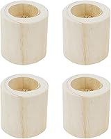 Vista 8 de 4 elevadores de madera cilíndrica para cama, elevadores de muebles de madera, color original sólido para pintura de bricolaje, sofá, silla, mesa