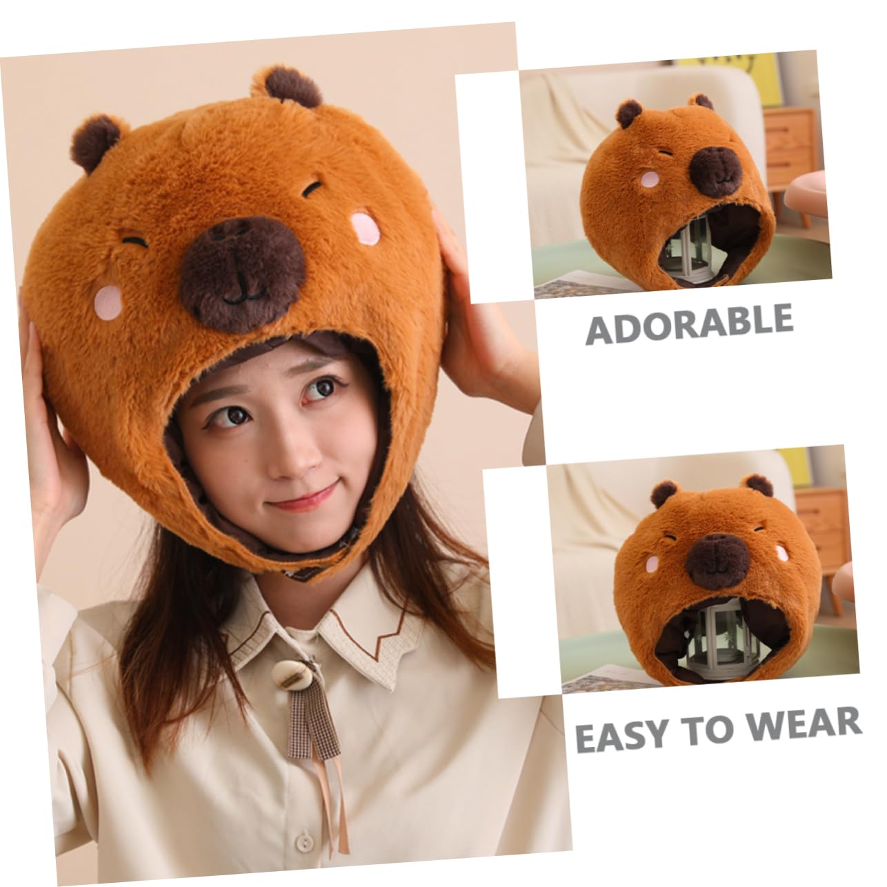 Sombrero De Peluche Divertido Diseño De Agua Dulce Accesorio De Fotografía y Disfraz Para Fiestas y Cosplay