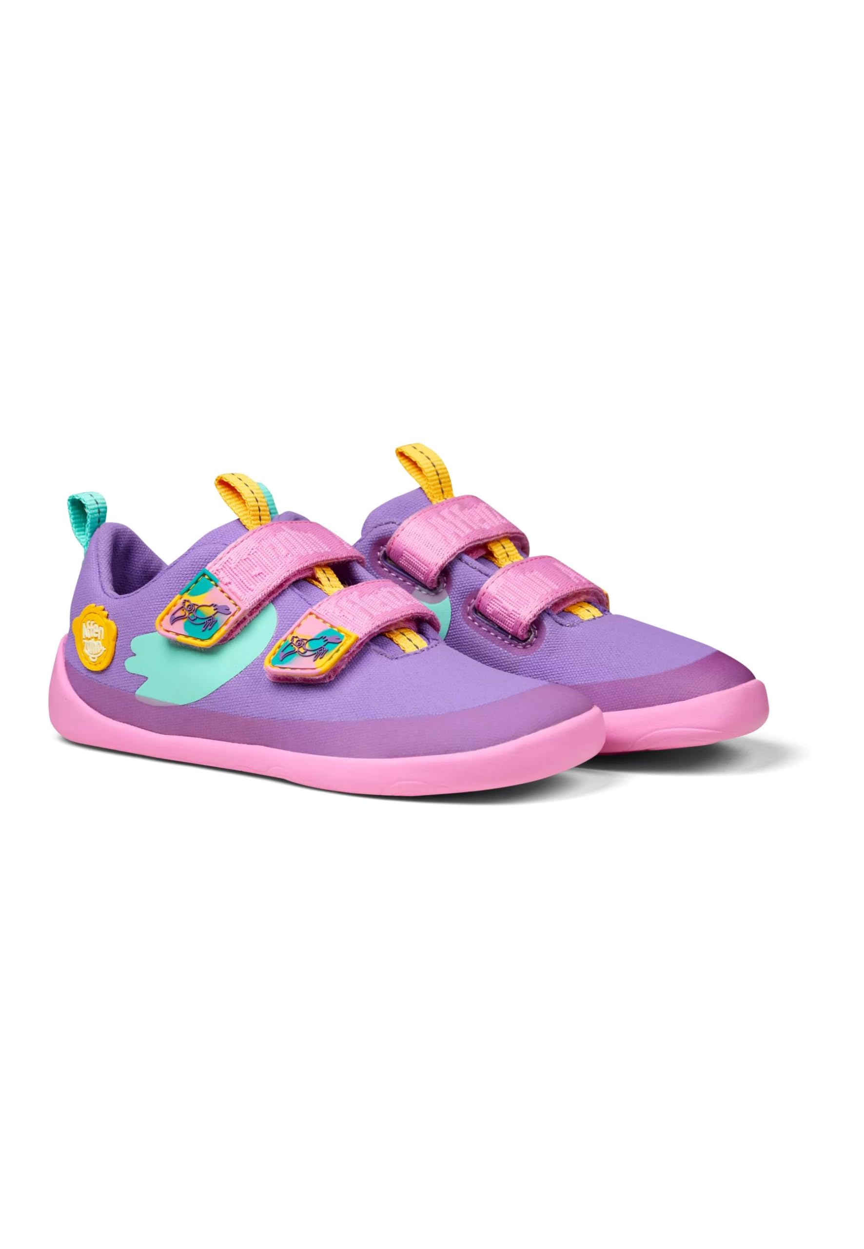 Affenzahn Kinder Barfußschuh Happy Deer aus Bio Baumwolle in Rosa mit Tex Ausstattung.