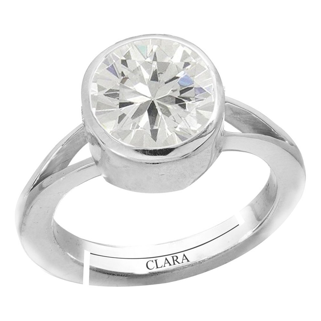 Clara Zirconia 9.3cts or 10.25ratti Stone Silver Adjustable Ring for Women (B0752LCRZD) Amazon Price History, Amazon Price Tracker