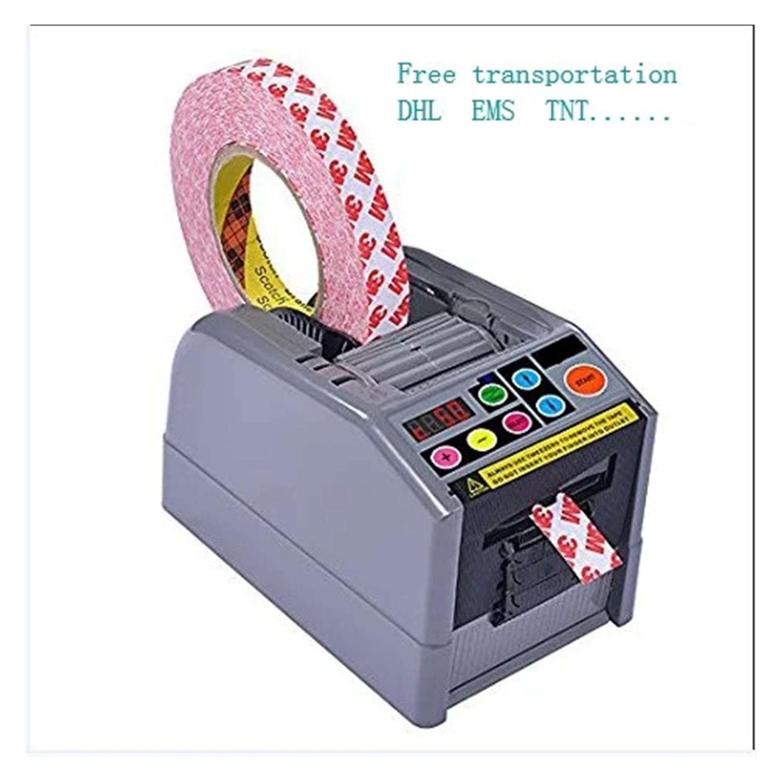 Dispensador Celo Automatico, Dispensador automático de cinta, cortador de cinta for máx. Ancho de cinta 60 mm, máx. Rodillo de cinta de diámetro 300 mm.,para envíos, escuelas, hogares(9)