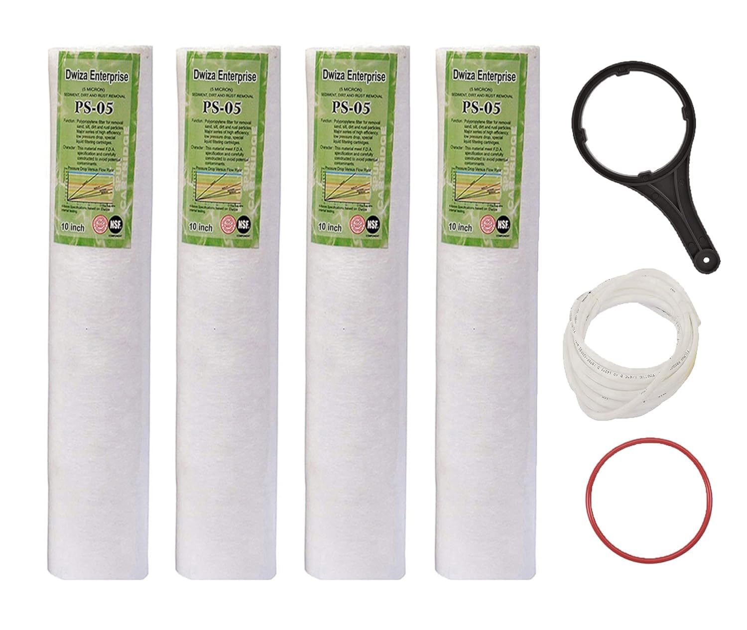 FILOX 10 Inch PP Spun Filter for RO Water Purifier | 5 Micron High Density Filter Cartridge | Pre Filter Candle for Water Purifier | Compatible with All RO Systems (4)-image-27