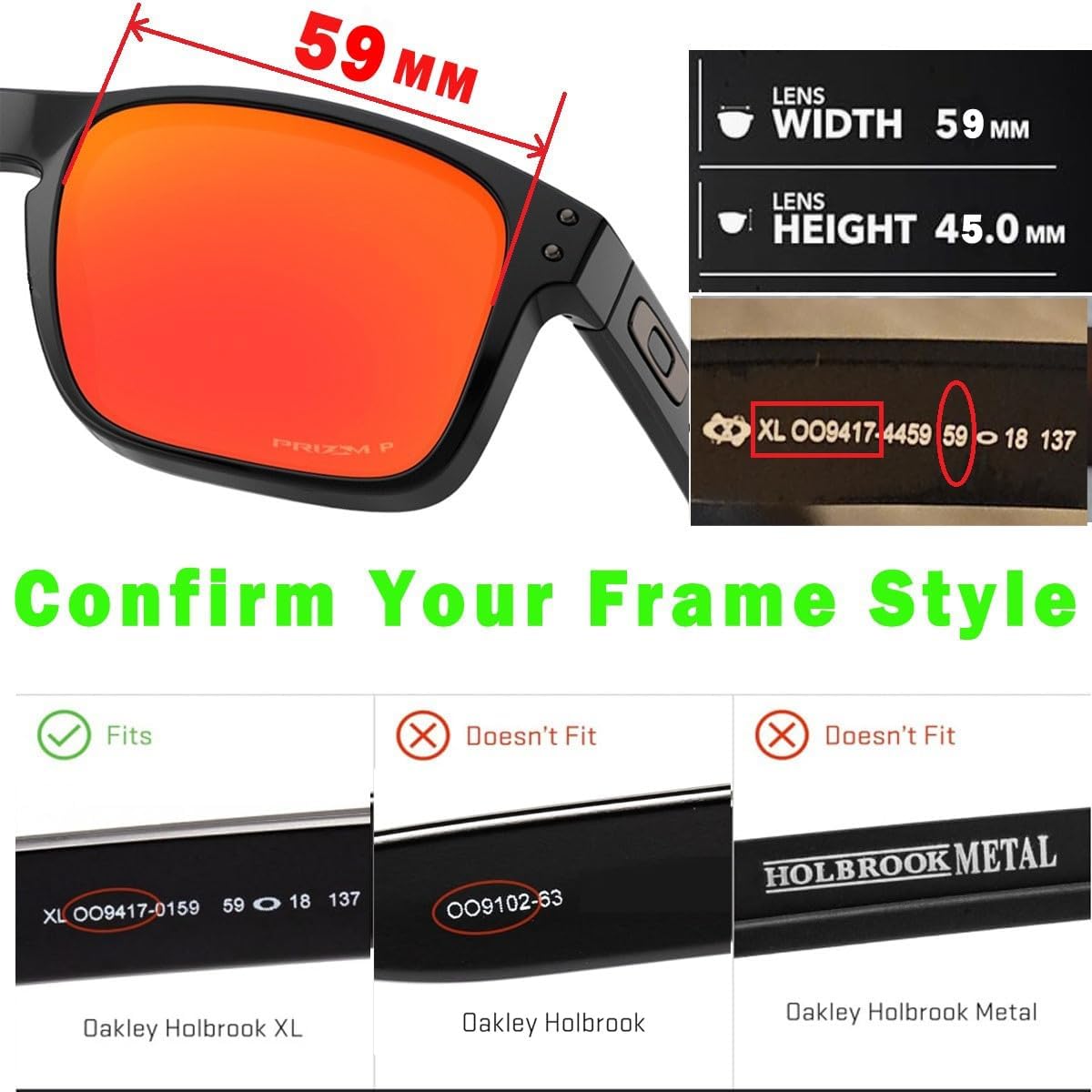 4 Pairs Polarized Replacement Lenses for Oakley Holbrook OO9102 Sunglasses