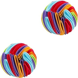 Hohopeti 2pcs Dog Sniffing Ball Dog Snuffle Ball Dog mat Dog Treat Pet Food Leakage Toy Slow Feeder Dog Brain stimulating Toys Teething Toys for Puppies pet Snuffle Felt Cloth Puppy Carpet