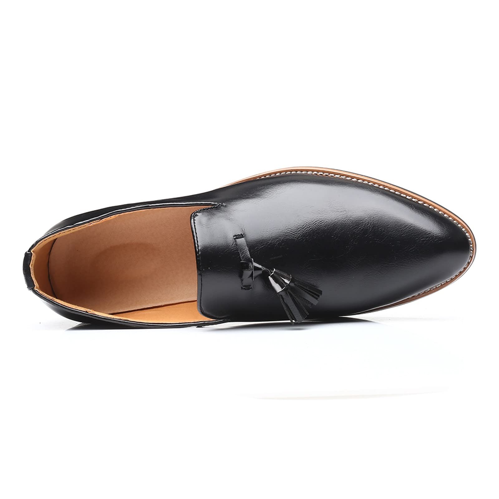 Mocasines clásicos con borlas para hombre, zapatos de vestir elegantes de piel sintética para negocios, bodas, fiestas