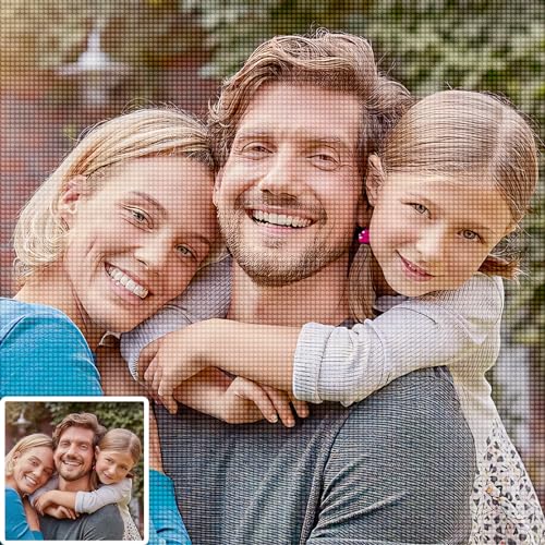 UM UPMALL Arte Con Diamantes - Fotodibujo Personalizado, Regalo Personalizado Para El Amante, Mamá, Mmigos En El Día de San Valentín Y Otros Festivales, Para La Decoración Del Hogar-30x30cm