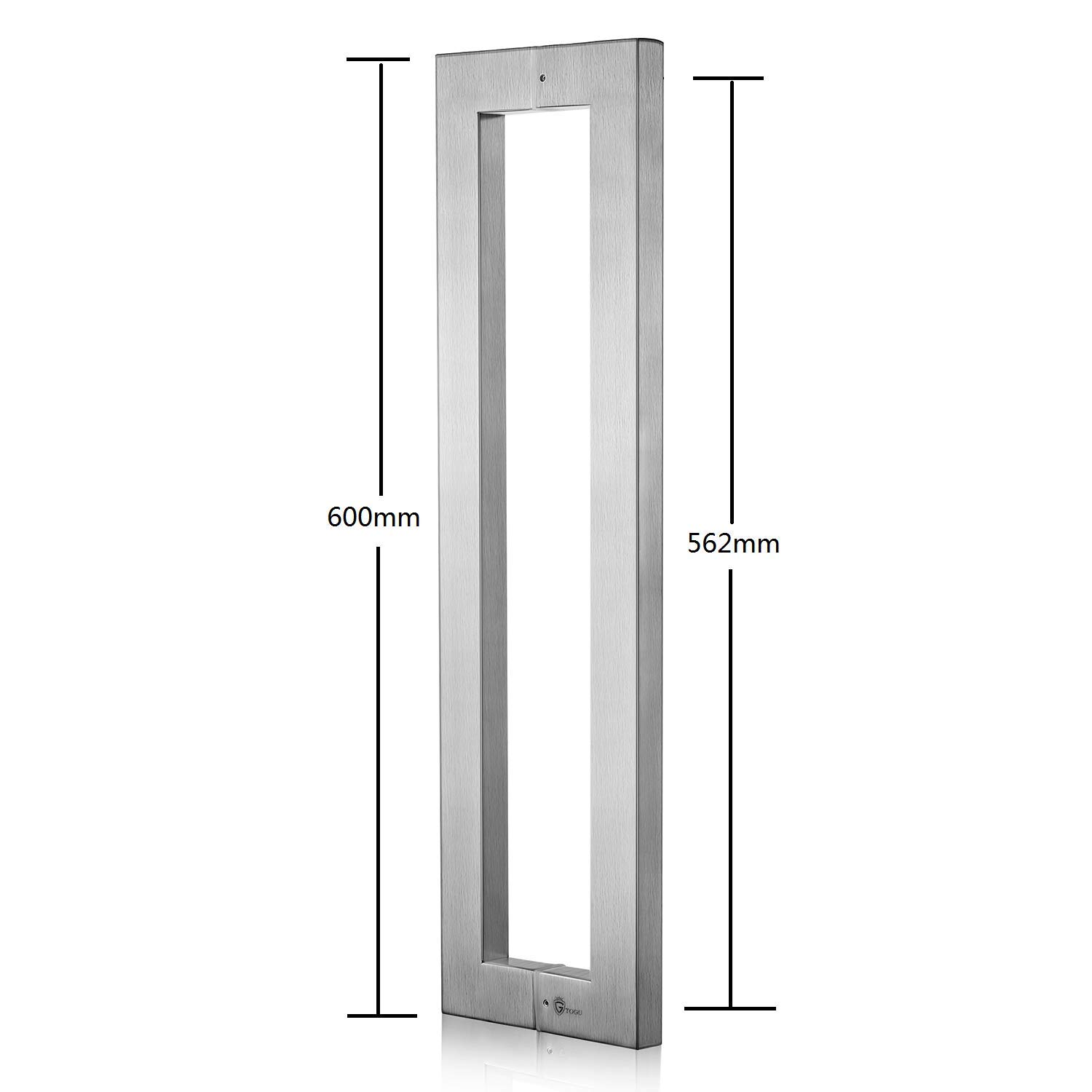 Togu tg6005ph push-pull Tirador de puerta de acero inoxidable para entrada/entrada/ducha/cristal/Tienda/Almacén, Interior/exterior Granero & Puertas – Acabado en acero inoxidable pulido