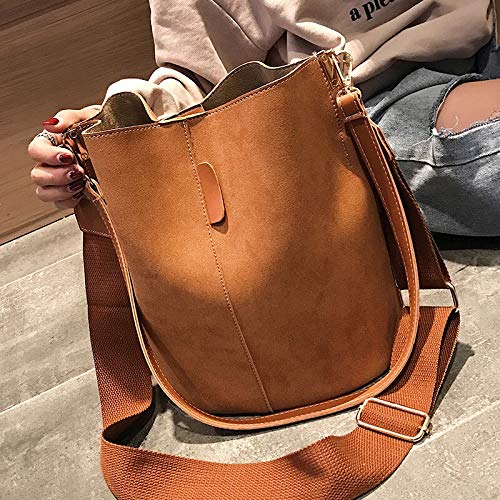 Sac seau dames grande capacité noir de luxe cuir mat - 2